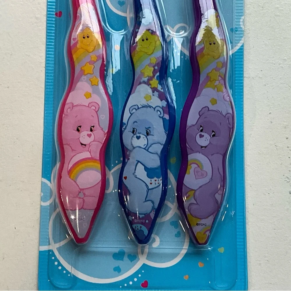 2014 Firefly NOS Care Bear Pack of 3 Toothbrushes Soft Bristles